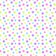 Tkanina 24373 | Kolorowe kropki na białym tle