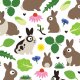 Fabric 24379 | Bunnies And Their Treats