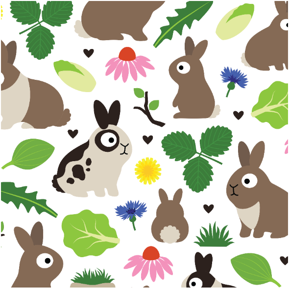 Fabric 24379 | Bunnies And Their Treats
