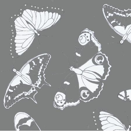 Fabric 24495 | białe motyle
