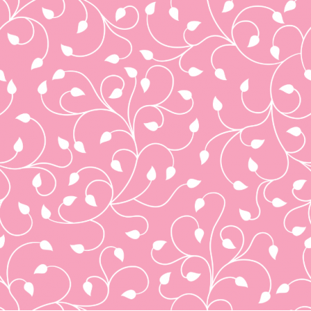Fabric 24560 | Floresy z liścmi na różowm tle