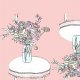 Tkanina 24686 | bouquet of flowers-pink