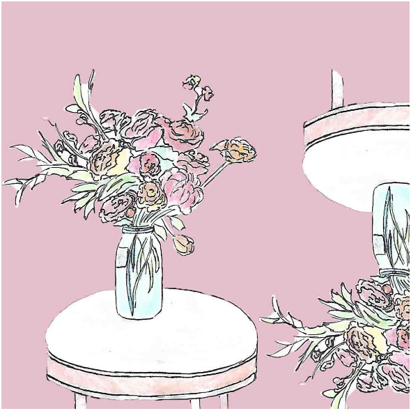 Fabric 24687 | bouquet of flowers-purple