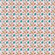 Fabric 24790 | TROPIKALNY kwiatowy WZÓR. RÓŻOWE HIBISKUSY I TROPIKALNE LIŚCIE NA KOLOROWYM TLE0