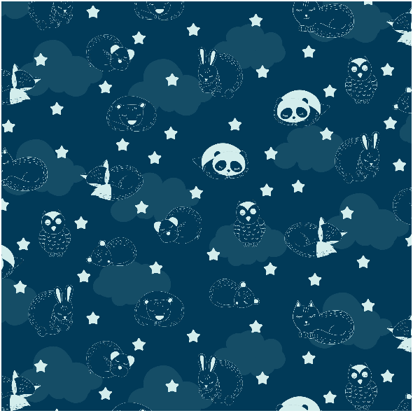 Tkanina 2621 | sleeping animals