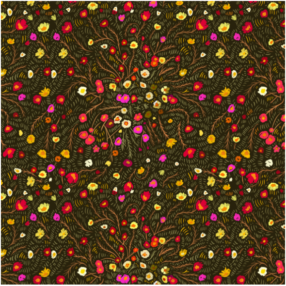 Fabric 25116 | Vintage kwiaty Timofi Art
