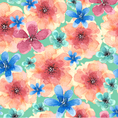 Fabric 25117 | watercolor bouquet of flowers
