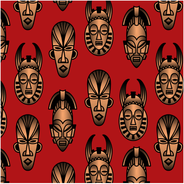 Tkanina 25230 | African masks