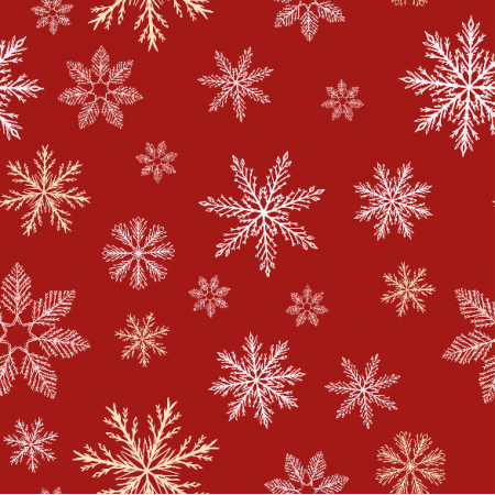 Fabric 25264 | Śnieżynki czerwone
