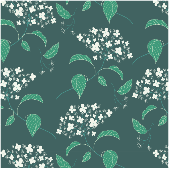 Tkanina 25394 | Elderflower emerald