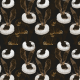Fabric 25436 | Monstera's Hare 2 black