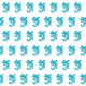 Tkanina 25542 | Dragon white turquoise pattern 2