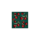 Tkanina 25623 | Czerwone Granaty na Zielonym Tle