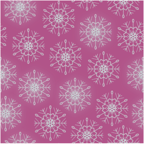 Fabric 25648 | Srebrne Brokatowe płatki śniegu na ciemno-różowym tle