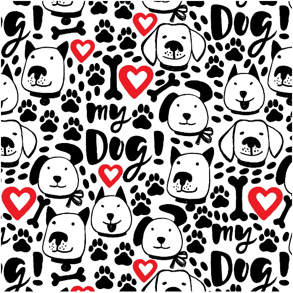 Tkanina 25699 | I love my dog