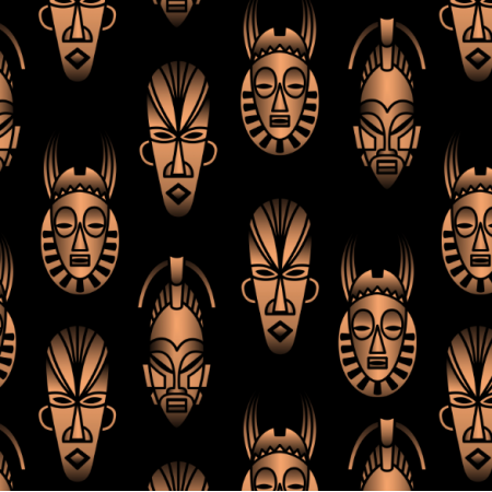 25711 | African masks black
