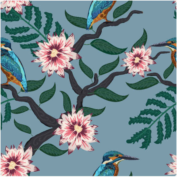 Tkanina 25762 | zimorodek