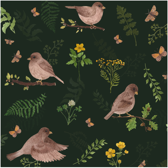 Fabric 25805 | Leśne ptaki