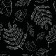 Fabric 26320 | liście czarne