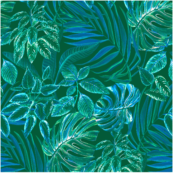 Fabric 26329 | liście topikalne neonowe. akwarela