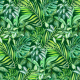 Tkanina 26330 | akwarelowe liście tropikalne