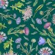 Fabric 26629 | CHABROWA ŁĄKA NA ZIELONYM TLE