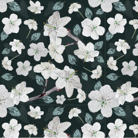 Fabric 26632 | Kwiat wiśni
