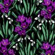 Tkanina 26749 | snowdrops and crocuses 