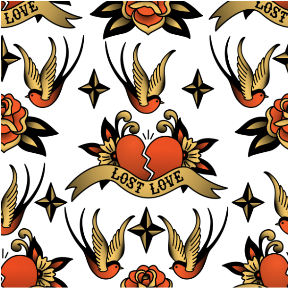 Fabric 26753 | old school tattoo