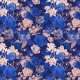 Fabric 26996 | Big gold and blue flowers