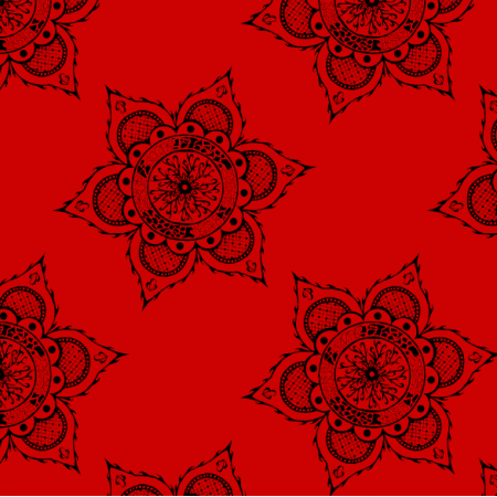 27163 | mandala czerwona duża