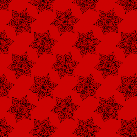 Tkanina 27164 | mandala czerwona mała