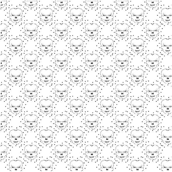 Tkanina 27180 | czaszka gwiazdki jasne małe