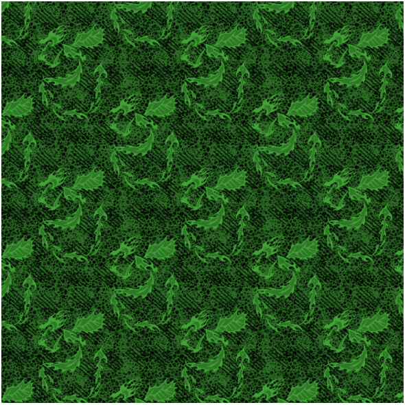 Fabric 27213 | melanż wariacja smok zielony mały