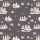 Fabric 27230 | Parade of sails chocolate
