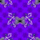 Tkanina 27298 | motyl tribal fiolet duży