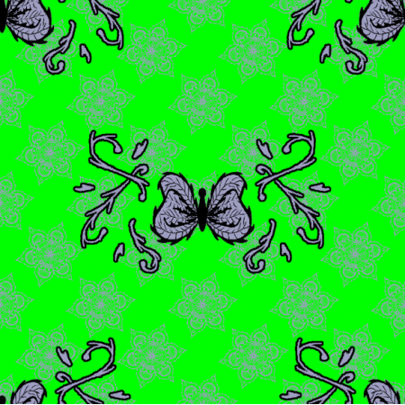 27309 | motyl mandala jasny zielony duży