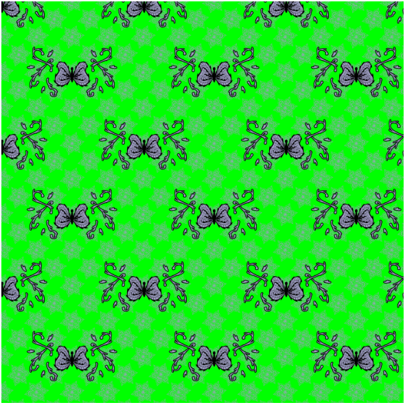 Fabric 27311 | motyl mandala jasny zielony mały
