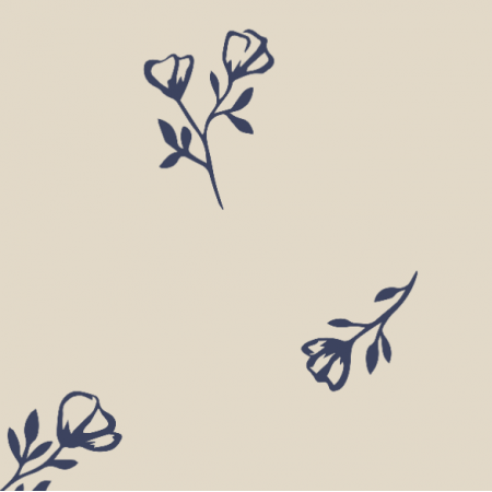Fabric 27384 | granatowe kwiaty