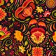 Fabric 27605 | Fabulous fancy whimsical folksy floral arrangement