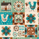 Tkanina 27606 | Contemporary hygge patchwork