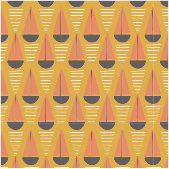 Tkanina 27684 | sail geometry mustard