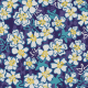 Fabric 27727 | Ogród jasnych kwiatów na granacie