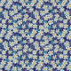 Fabric 27727 | Ogród jasnych kwiatów na granacie