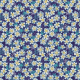 Fabric 27727 | Ogród jasnych kwiatów na granacie