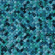 Tkanina 27728 | geometryczna abstrakcja w niebiesko-zielonych kolorach
