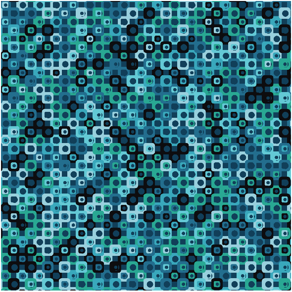 Fabric 27728 | geometryczna abstrakcja w niebiesko-zielonych kolorach