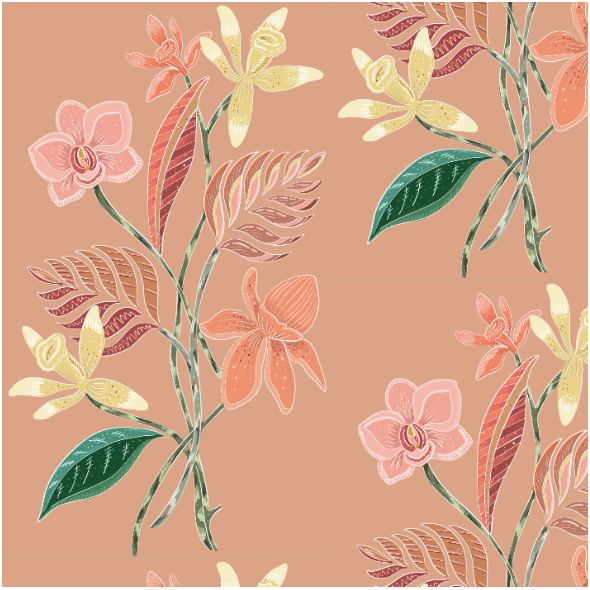 Fabric 27968 | Kwiatowy wzór mix floral mood