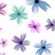 Tkanina 28231 | Spring flowers on white background