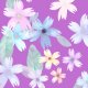 Tkanina 28251 | summer flowers on a violet background